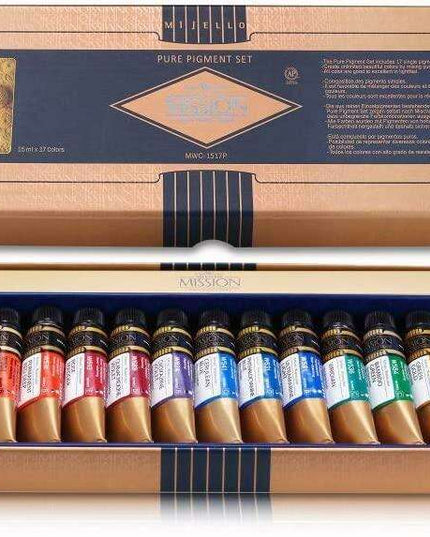 17-Color Professional Watercolor Paint Set - Pure Pigments in 15 ml Tubes for Every Artist