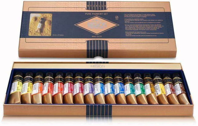 17-Color Professional Watercolor Paint Set - Pure Pigments in 15 ml Tubes for Every Artist