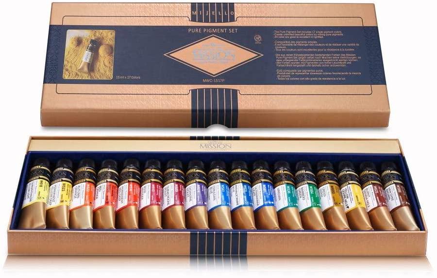 Vibrant 17-Color Professional Watercolor Set - High-Quality Pigments in 15 ml Tubes