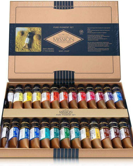 Vibrant 24-Color Professional Grade Watercolor Paint Set - Premium Pigment Collection