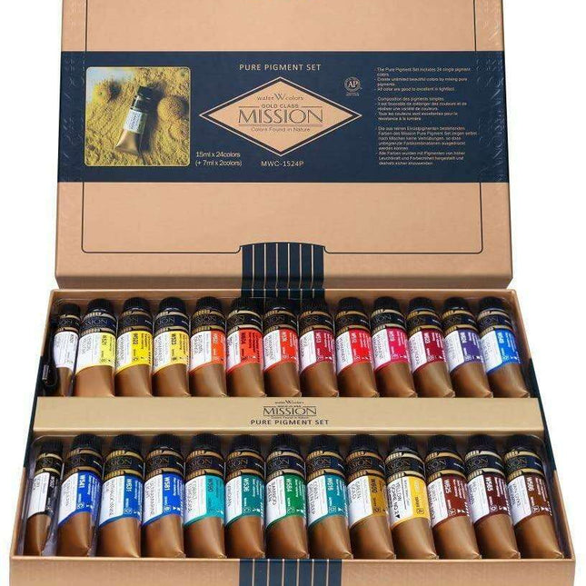Vibrant 24-Color Professional Grade Watercolor Paint Set - Premium Pigment Collection