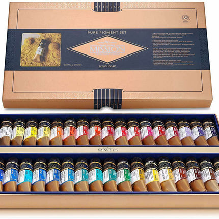 34-Color CrushOn Premium Watercolor Pigment Set - Ignite Your Imagination with Lively 15ml Tubes