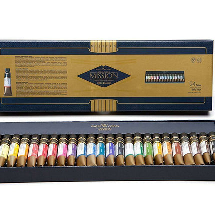 Mijello Mission Gold 24-Color Watercolor Set - Elevate Your Art with Premium Vibrant Pigments