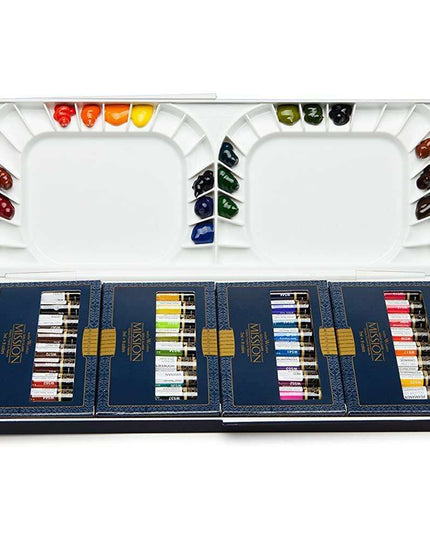 Mijello Mission Gold 36-Color Watercolor Paint Set - Complete Artist Essentials with Mixing Palette