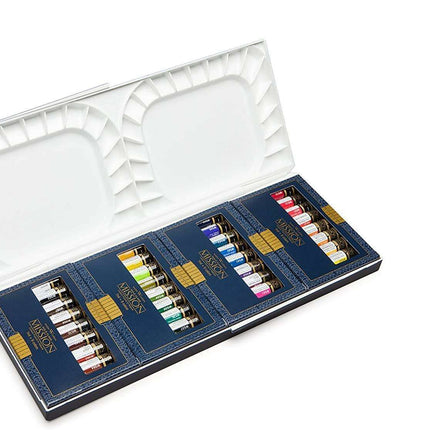 Mijello Mission Gold 36-Color Watercolor Paint Set - Complete Artist Essentials with Mixing Palette
