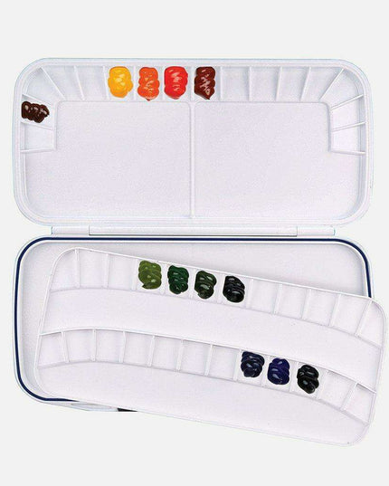 Teal Portable Double Decker Watercolor Palette for On-the-Go Artists