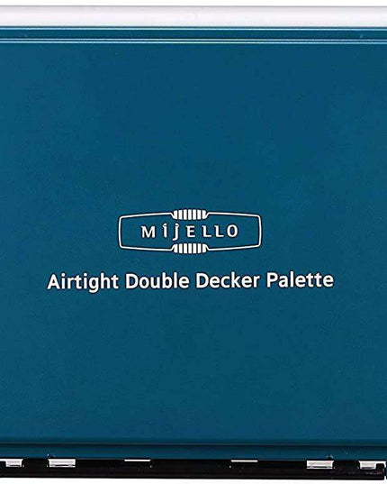 Teal Portable Double Decker Watercolor Palette for On-the-Go Artists