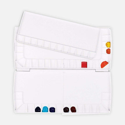 Portable Triple Decker Watercolor Palette in Ocean Blue - 52 Wells for Creative Artists