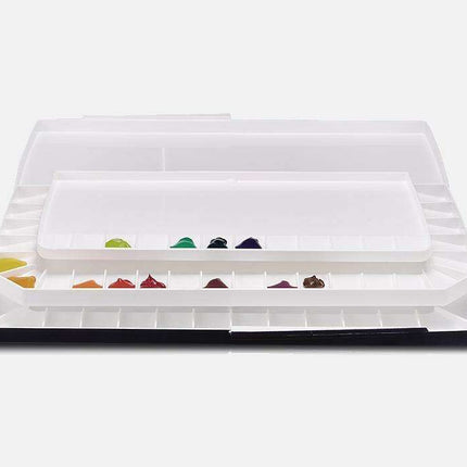 Portable Triple Decker Watercolor Palette in Ocean Blue - 52 Wells for Creative Artists