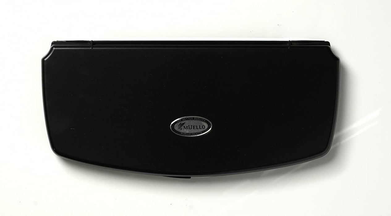 Compact Black Folding Palette with 20 Color Wells - Ideal for Artists on the Go