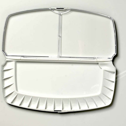 Compact Black Folding Palette with 20 Color Wells - Ideal for Artists on the Go