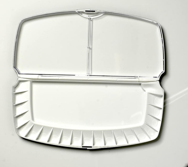 Compact Black Folding Palette with 20 Color Wells - Ideal for Artists on the Go