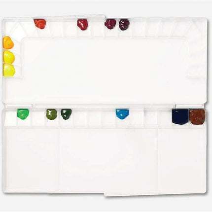 36-Color Impact-Resistant Watercolor Palette with Ergonomic Dual-Handed Design