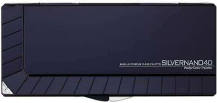 40-Well Silver Watercolor Mixing Palette for Effortless Color Blending