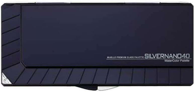 40-Well Silver Watercolor Mixing Palette for Effortless Color Blending