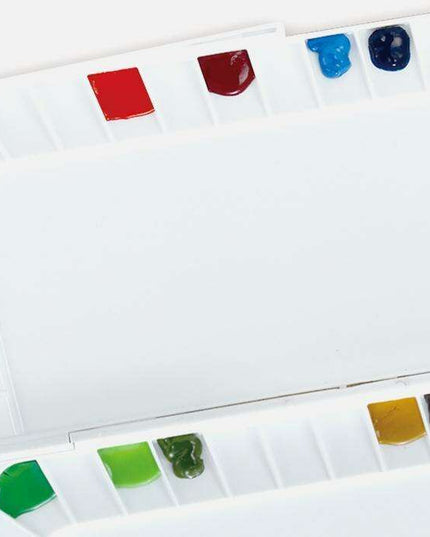 40-Well Silver Watercolor Mixing Palette for Effortless Color Blending