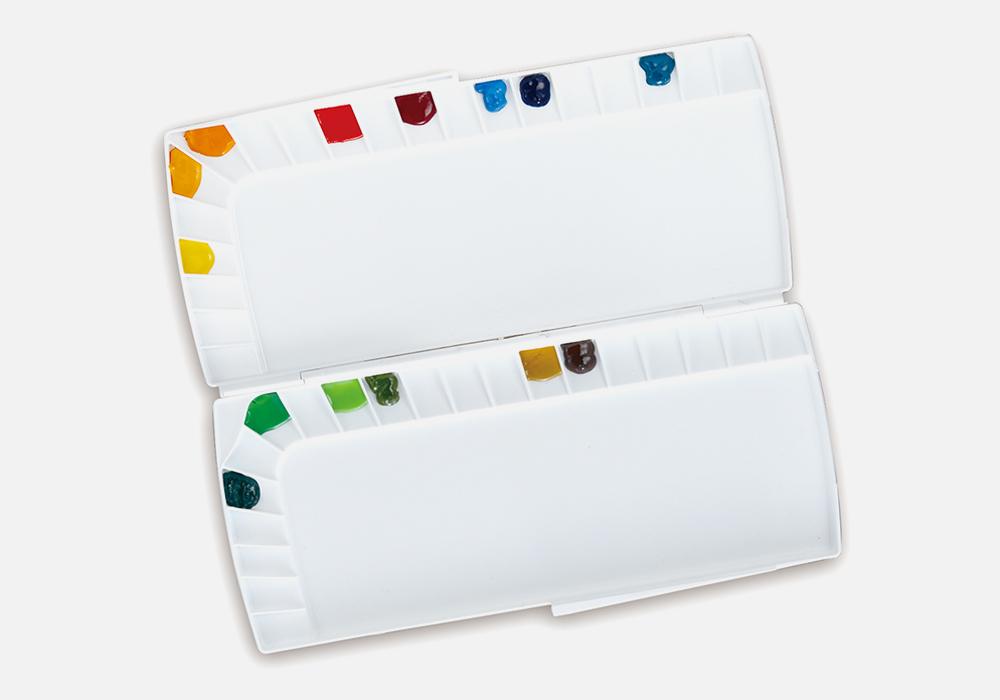 Mijello Silver Watercolor Palette - 40 Wells for Effortless Color Mixing