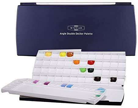 72-Well Double Decker Watercolor Palette for Inspired Artistic Creations