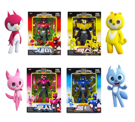 MINI FORCE Bolt, Max, Semi, and Lucy Korean Robot Action Figures Set - Sonokong Official Merchandise - 4-Pack 5.5" Tall Characters for Play and Display