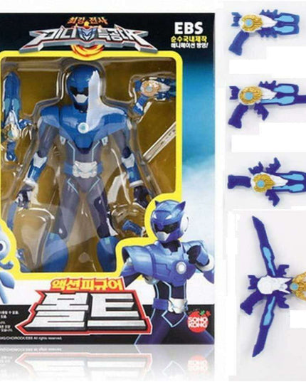 Bolt Action Hero - Dynamic Posing Miniature Robot Adventure Set in Blue