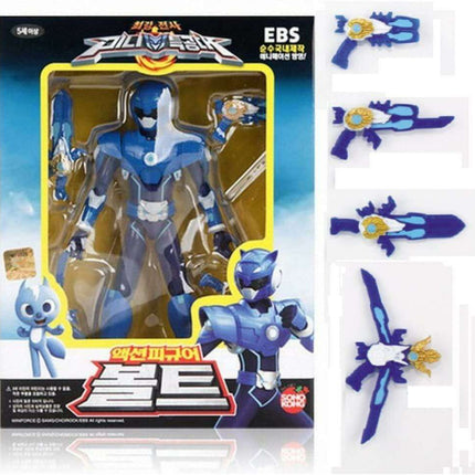 Bolt Action Hero - Dynamic Posing Miniature Robot Adventure Set in Blue