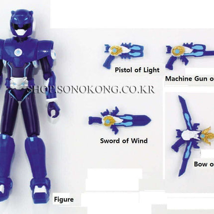 Bolt Action Hero - Dynamic Posing Miniature Robot Adventure Set in Blue