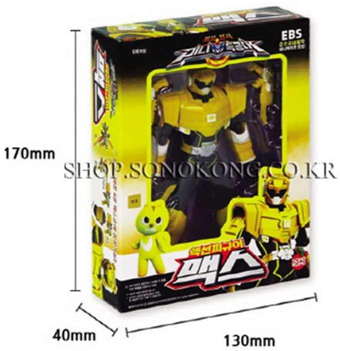MINI FORCE Yellow Max Action Figure - Sonokong Korean Animation TV Robot Toy - Dynamic Posing and Combat Play - Collectible Adventure Toy