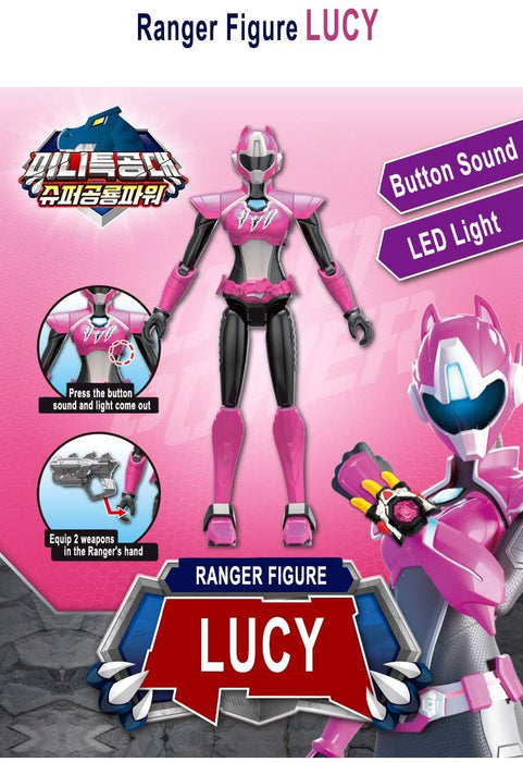 Lucy Super Dinosaur Ranger Action Figure with Sound Effects by MINI FORCE