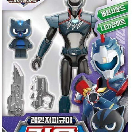 Leo Rio Black Ranger LED Adventure Action Figure Set - Light & Sound Combat Experience