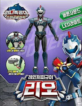 Leo Rio Black Ranger LED Adventure Action Figure Set - Light & Sound Combat Experience