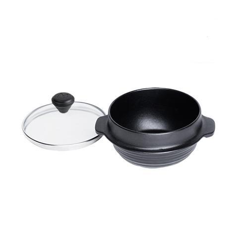 Traditional Korean Cast Iron Pot - Compact Induction Cookware (13cm)