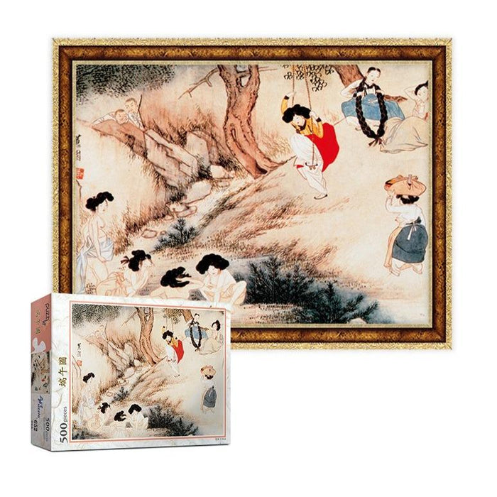 Dan-o Festive Journey Jigsaw Puzzle - Exquisite Korean Artistry for Art and Puzzle Enthusiasts