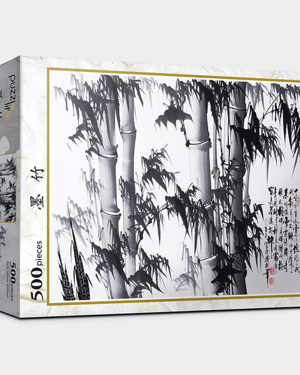Serene Bamboo Ink Puzzle - A Journey Through Korean Artistic Harmony