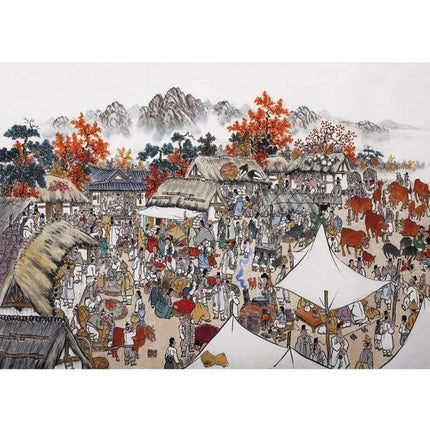 Ancient Korean Market 1000-Piece Puzzle Adventure