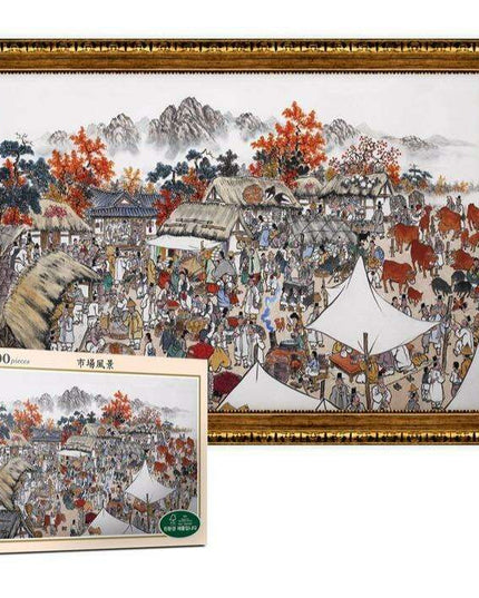 Ancient Korean Market 1000-Piece Puzzle Adventure