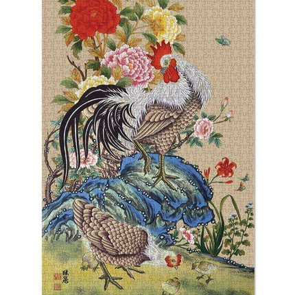Peony Paradise and Poultry Puzzle Adventure - 1000 Pieces