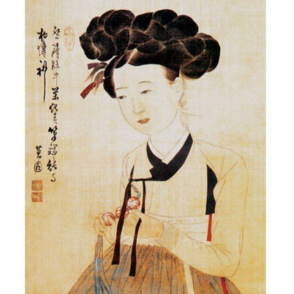 Korean Cultural Journey Puzzle: Shin Yun Bok's "Portrait of a Beauty" - 500 Piece Artistic Experience