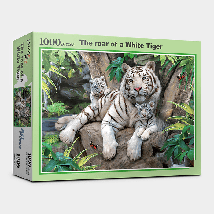 Majestic White Tiger Challenge Jigsaw Puzzle - 1000 Pieces