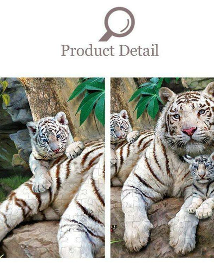 Majestic White Tiger 1000-Piece Puzzle Experience for Hours of Fun