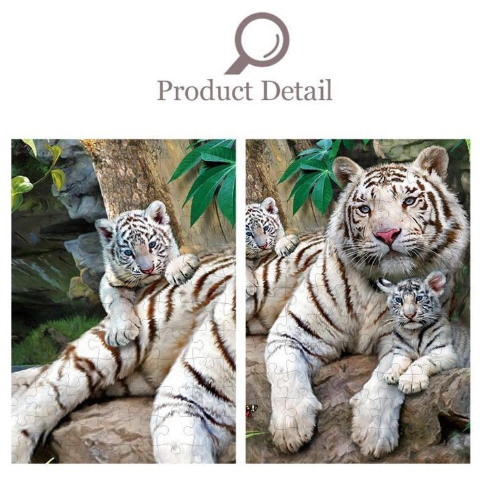 Majestic White Tiger 1000-Piece Jigsaw Puzzle Kit