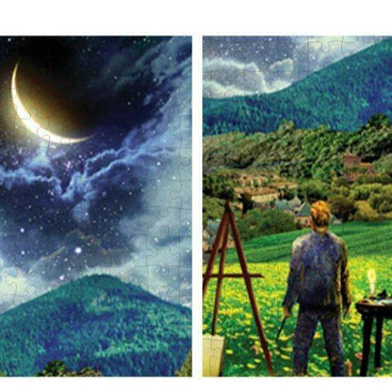 "Interstellar Reverie" Galaxy-Themed 1000-Piece Jigsaw Puzzle Set with Poster - Environmentally-Friendly Puzzle Adventure