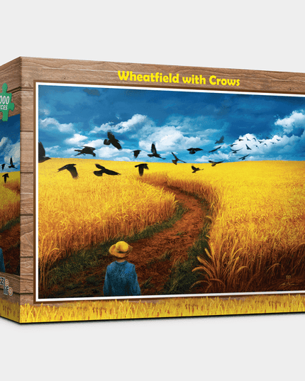 "Crows Over Wheatfield" 1000-Piece Art Puzzle for Creative Exploration