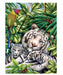 White Tiger Family 500-Piece Jigsaw Puzzle with Poster and Lacquer