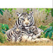 White Tiger Family 1000-Piece Jigsaw Puzzle Set for Mindful Relaxation and Focus