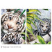 "Exquisite White Tiger Family" 1000-Piece Jigsaw Puzzle Set