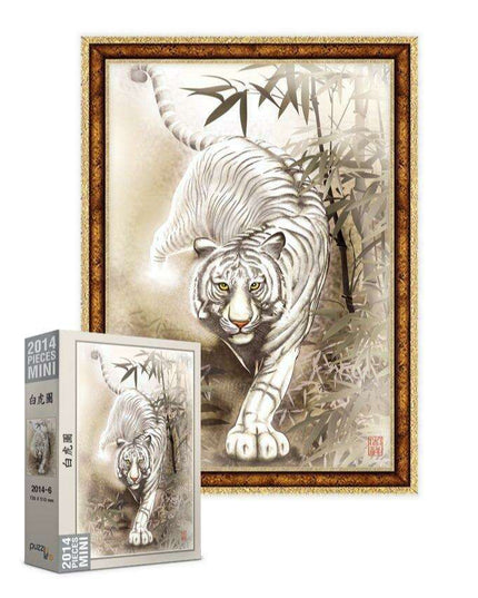Eco-Conscious "White Tiger" 2014-Piece Jigsaw Puzzle for Nature Lovers