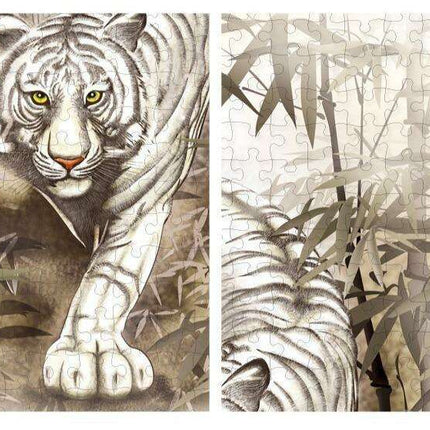 Eco-Conscious "White Tiger" 2014-Piece Jigsaw Puzzle for Nature Lovers