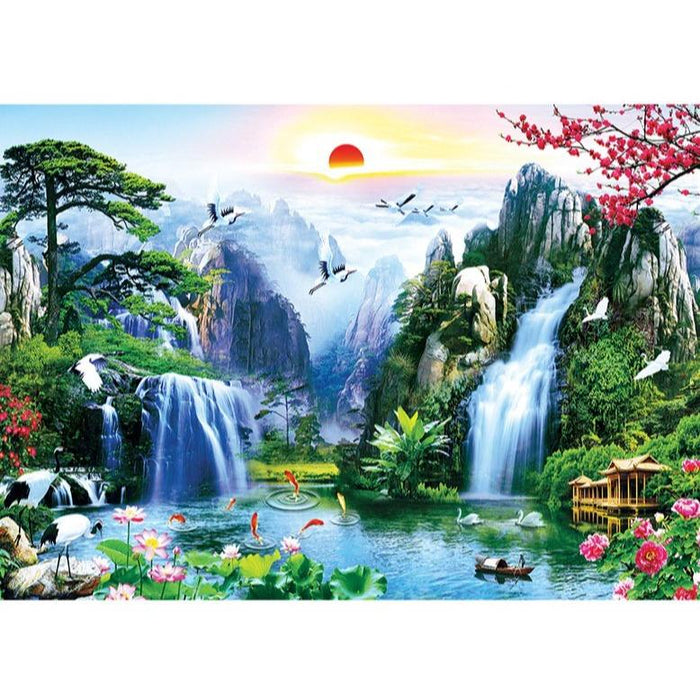 Tranquil Nature Paradise Jigsaw Puzzle - Enchanting 1000-Piece Botanical Adventure