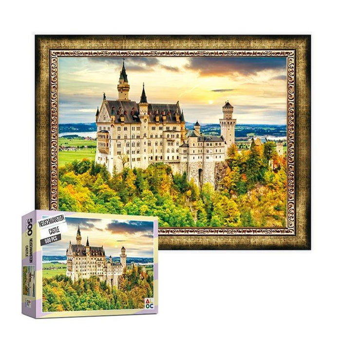 Enchanting Neuschwanstein Castle Jigsaw Puzzle - Perfect for Captivating Puzzle Enthusiasts