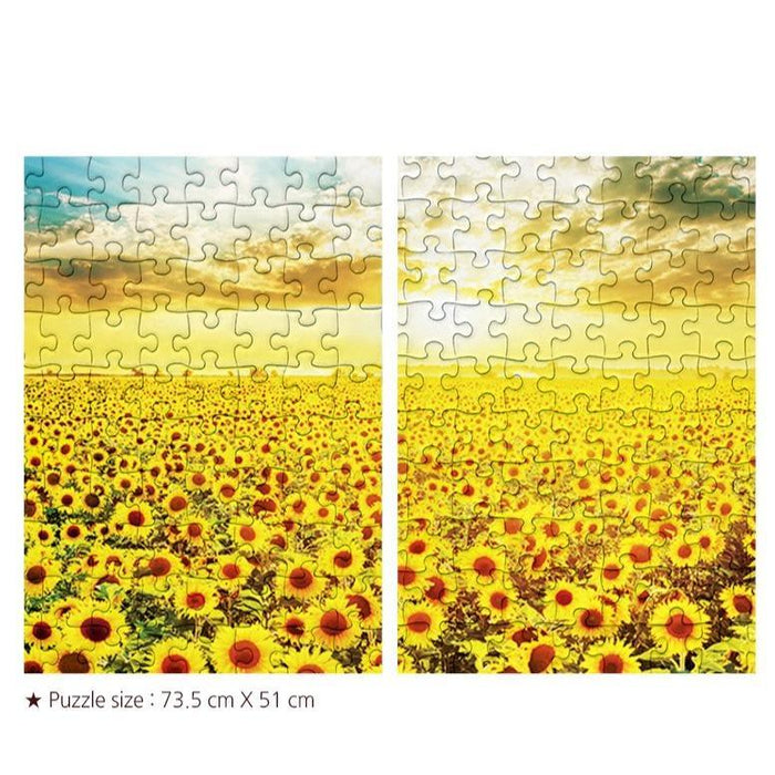 Serenity in Sunflower Fields 1000-Piece Jigsaw Puzzle for Framing